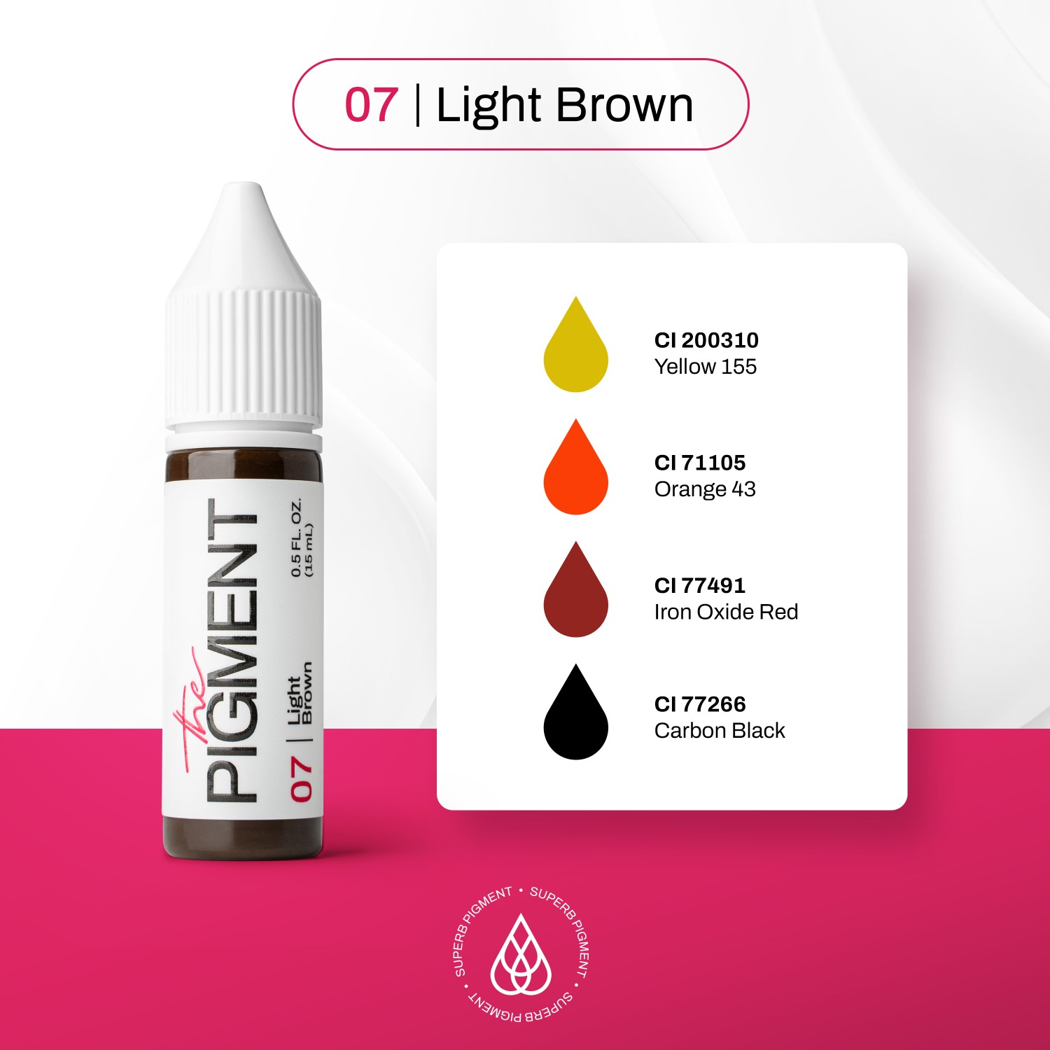 THE PIGMENT წარბის პიგმენტი Light Brown 15 მლ.